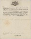 Carta Patente de nomeação como tenente da 2ª secção do Exército